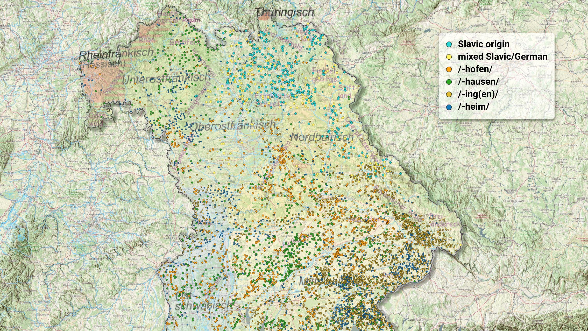 Early medieval settlement patterns in Bavaria